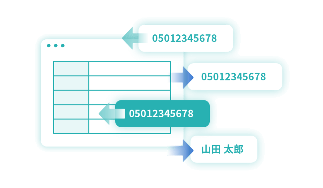 電話番号を重複登録できるリストデータ構成へ