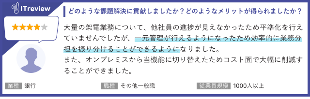 一元管理が行えるようになったため効率的に業務分担を振り分けることができるようになりました。
