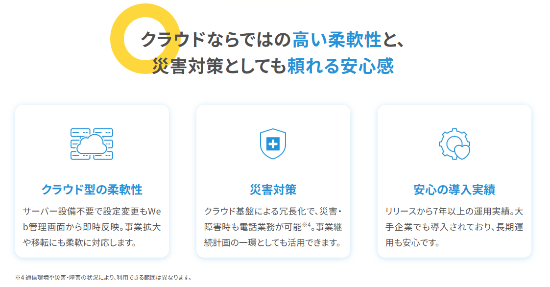クラウドならではの高い柔軟性と、災害対策としても頼れる安心感